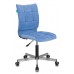 Кресло Бюрократ CH-330M голубой Velvet 86 крестовина металл хром