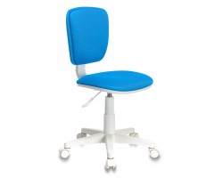 Кресло детское Бюрократ CH-W204NX голубой TW-55 крестовина пластик пластик белый