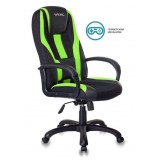 Кресло игровое Zombie VIKING-9 черный/салатовый текстиль/эко.кожа крестовина пластик