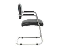 Кресло Бюрократ CH-271N-V черный Leather Black искусственная кожа полозья металлик-foto3