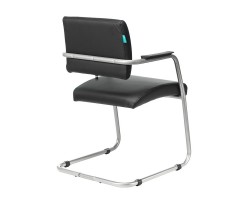 Кресло Бюрократ CH-271N-V черный Leather Black искусственная кожа полозья металлик-foto4