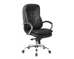 Кресло руководителя Бюрократ T-9950 черный кожа крестовина металл хром