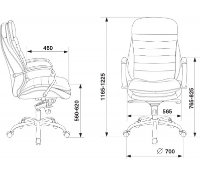 Кресло руководителя Бюрократ T-9950 коричневый искусственная кожа крестовина хром