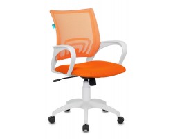 Кресло Бюрократ CH-W695N оранжевый TW-38-3 TW-96-1 сетка/ткань крестовина пластик пластик белый