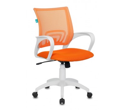 Кресло Бюрократ CH-W695N оранжевый TW-38-3 TW-96-1 сетка/ткань крестовина пластик пластик белый