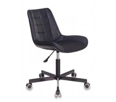 Кресло Бюрократ CH-350M черный текстиль/эко.кожа крестовина металл
