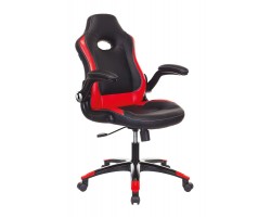 Кресло игровое Zombie VIKING-1N черный/красный эко.кожа крестовина пластик