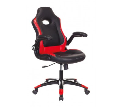 Кресло игровое Zombie VIKING-1N черный/красный эко.кожа крестовина пластик