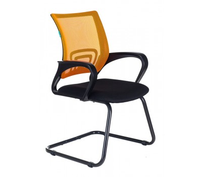 Кресло Бюрократ CH-695N-AV оранжевый TW-38-3 сиденье черный TW-11 полозья металл черный