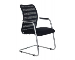 Кресло Бюрократ CH-599AV черный TW-32K01 сиденье черный TW-11 сетка/ткань полозья металл металлик