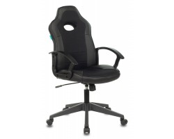 Кресло игровое Zombie VIKING-11 черный текстиль/эко.кожа крестовина пластик