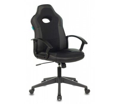 Кресло игровое Zombie VIKING-11 черный текстиль/эко.кожа крестовина пластик