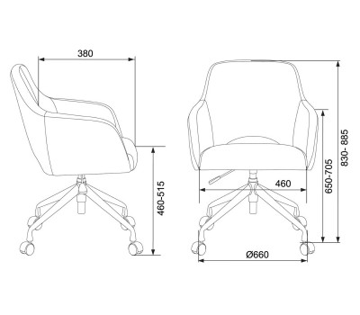 Кресло Бюрократ CH-380 черный крестовина металл
