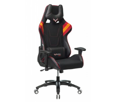 Кресло игровое Zombie VIKING 4 AERO черный/красный текстиль/эко.кожа с подголов. крестовина пластик