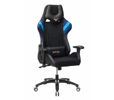 Кресло игровое Zombie VIKING 4 AERO черный/синий текстиль/эко.кожа с подголов. крестовина пластик