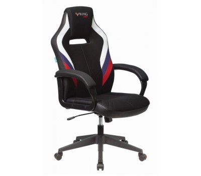 Кресло игровое Zombie VIKING 3 AERO белый/синий/красный сиденье черный текстиль/эко.кожа крестовина пластик