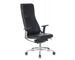 Кресло руководителя Бюрократ _ARTI черный кожа крестовина алюминий