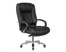 Кресло руководителя Бюрократ T-9925SL черный кожа крестовина металл хром