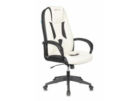 Кресло игровое Zombie VIKING-8N белый/черный искусственная кожа крестовина пластик