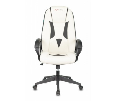 Кресло игровое Zombie VIKING-8N белый/черный искусственная кожа крестовина пластик