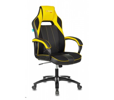 Кресло игровое Zombie VIKING 2 AERO черный/желтый текстиль/эко.кожа крестовина пластик