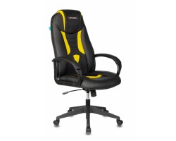 Кресло игровое Zombie VIKING-8N черный/желтый искусственная кожа крестовина пластик