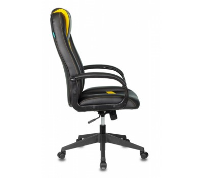 Кресло игровое Zombie VIKING-8N черный/желтый искусственная кожа крестовина пластик