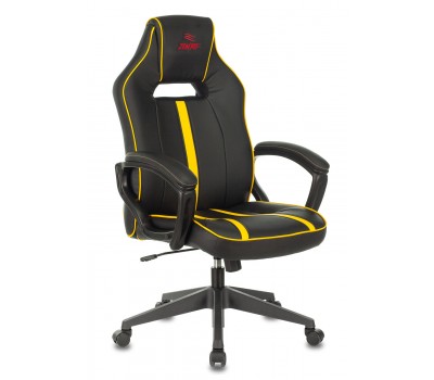 Кресло игровое Zombie A3 черный/желтый эко.кожа крестовина пластик