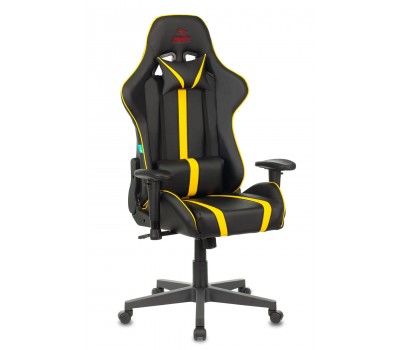 Кресло игровое Zombie A4 черный/желтый эко.кожа с подголов. крестовина пластик
