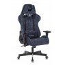 Кресло игровое Zombie VIKING KNIGHT Fabric синий Light-27 с подголов. крестовина металл