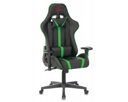 Кресло игровое Zombie A4 черный/зеленый эко.кожа с подголов. крестовина пластик