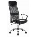 Кресло руководителя Бюрократ CH-600SL черный эко.кожа/сетка крестовина металл хром