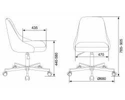 Кресло Бюрократ CH-340M черный крестовина металл-foto5