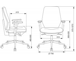 Кресло Бюрократ CH-545SL черный 26-B01 крестовина хром-foto6