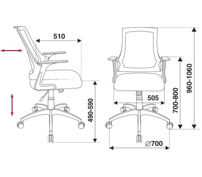 Кресло Бюрократ CH-500 черный сиденье черный TW-11 сетка/ткань крестовина пластик