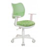 Кресло детское Бюрократ CH-W797 спинка сетка салатовый сиденье зеленый кактусы Cactus-Gn сетка/ткань (пластик белый)