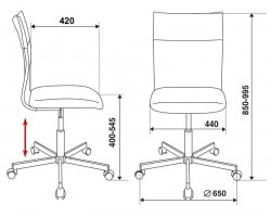 Кресло Бюрократ CH-1399 красный Next-13 искусст.кожа/сетка крестовина металл-foto5