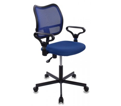 Кресло Бюрократ CH-799M спинка сетка синий сиденье синий TW-10 крестовина металл