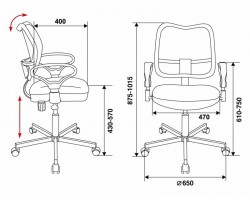 Кресло Бюрократ CH-799M спинка сетка синий сиденье синий TW-10 крестовина металл-foto6
