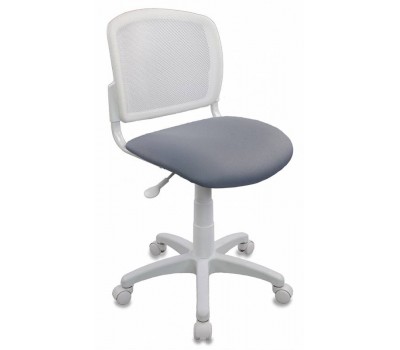 Кресло детское Бюрократ CH-W296NX белый TW-15 сиденье серый 15-48 сетка/ткань крестовина пластик пластик белый