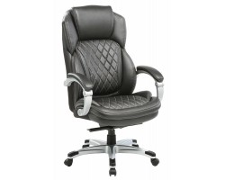 Кресло руководителя Бюрократ T-9915 черный рец.кожа/кожзам крестовина пластик пластик серебро