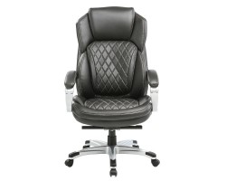 Кресло руководителя Бюрократ T-9915 черный рец.кожа/кожзам крестовина пластик пластик серебро-foto2