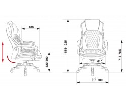 Кресло руководителя Бюрократ T-9915 черный рец.кожа/кожзам крестовина пластик пластик серебро-foto3
