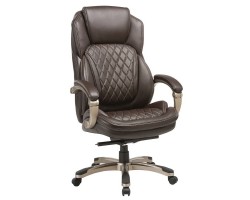 Кресло руководителя Бюрократ T-9915 коричневый рец.кожа/кожзам крестовина пластик пластик золото