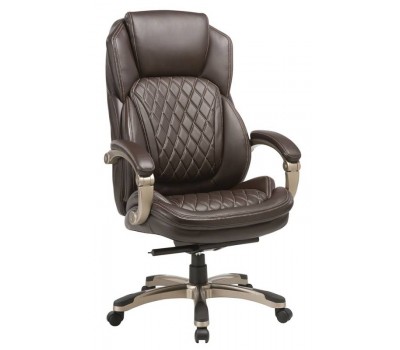 Кресло руководителя Бюрократ T-9915 коричневый рец.кожа/кожзам крестовина пластик пластик золото