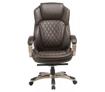 Кресло руководителя Бюрократ T-9915 коричневый рец.кожа/кожзам крестовина пластик пластик золото