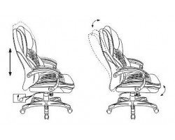 Кресло руководителя Бюрократ T-9915 коричневый рец.кожа/кожзам крестовина пластик пластик золото-foto4