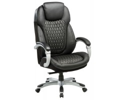 Кресло руководителя Бюрократ T-9917 черный рец.кожа/кожзам крестовина пластик пластик серебро