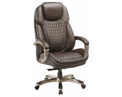 Кресло руководителя Бюрократ T-9917 коричневый рец.кожа/кожзам крестовина пластик пластик золото