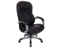 Кресло руководителя Бюрократ T-9919 черный рец.кожа/кожзам крестовина пластик пластик серебро